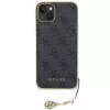 Guess GUHCP15MGF4GGR Capa rígida cinzenta 4G Charms Collection para iPhone 15 Plus/14 Plus 6,7
