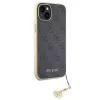 Guess GUHCP15MGF4GGR Capa rígida cinzenta 4G Charms Collection para iPhone 15 Plus/14 Plus 6,7