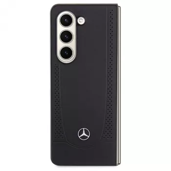 Mercedes-Benz MEHCZFD5ARMBK Capa rígida Urban em pele para Samsung Galaxy Z Fold5 - preta