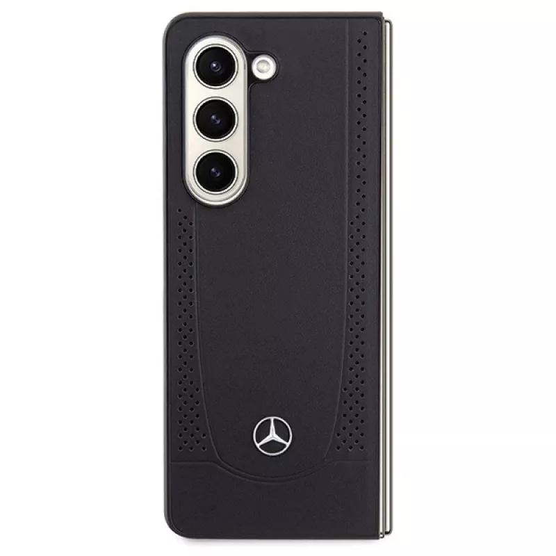Mercedes-Benz MEHCZFD5ARMBK Capa rígida Urban em pele para Samsung Galaxy Z Fold5 - preta