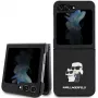 Karl Lagerfeld Capa rígida com pin Karl & Choupette Saffiano para Samsung Galaxy Z Flip5, preta