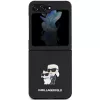 Karl Lagerfeld Capa rígida com pin Karl & Choupette Saffiano para Samsung Galaxy Z Flip5, preta