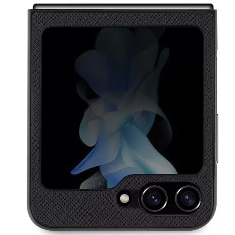 Karl Lagerfeld Capa rígida com pin Karl & Choupette Saffiano para Samsung Galaxy Z Flip5, preta