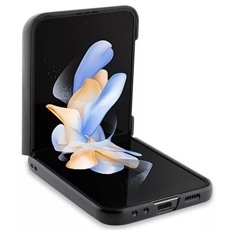 BMW M Collection Cobertura traseira em pele e carbono para Samsung Galaxy Z Flip5 - preta