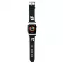 Karl Lagerfeld Bracelete de silicone 3D com cabeças Karl & Choupette NFT para Apple Watch 38/40/41mm preta