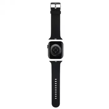 Karl Lagerfeld Bracelete de silicone 3D com cabeças Karl & Choupette NFT para Apple Watch 38/40/41mm preta