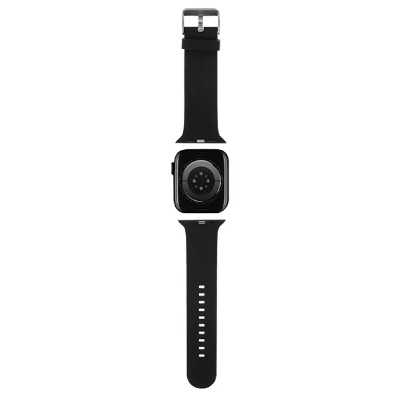 Karl Lagerfeld Bracelete de silicone 3D com cabeças Karl & Choupette NFT para Apple Watch 38/40/41mm preta
