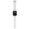 Karl Lagerfeld Bracelete KLAWMSLKCNH branca de silicone 3D com cabeças Karl & Choupette para Apple Watch 38/40/41mm