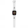 Karl Lagerfeld Bracelete de silicone 3D com cabeças Karl & Choupette NFT para Apple Watch 42/44/45/49mm branca