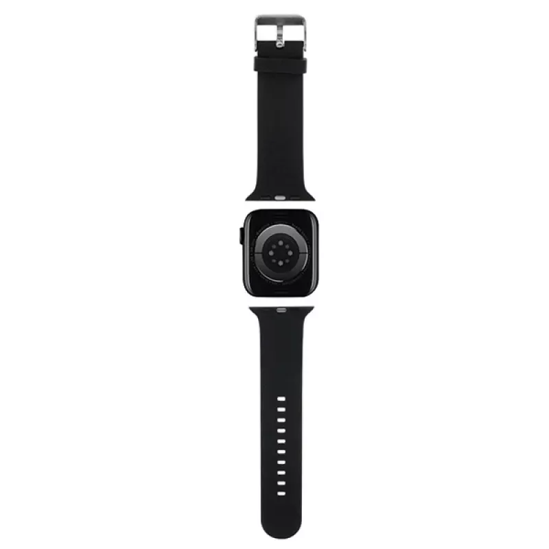 Karl Lagerfeld Bracelete de silicone 3D com cabeça Choupette para Apple Watch 38/40/41mm preta