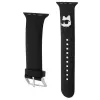Karl Lagerfeld Bracelete de silicone 3D com cabeça Choupette para Apple Watch 38/40/41mm preta