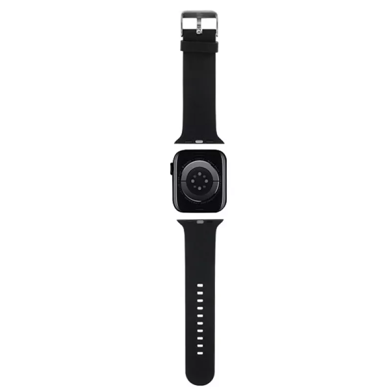Karl Lagerfeld Bracelete de silicone 3D com cabeça Choupette para Apple Watch 42/44/45/49mm preta