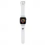 Karl Lagerfeld Bracelete de silicone 3D com cabeça Choupette para Apple Watch 42/44/45/49mm branca