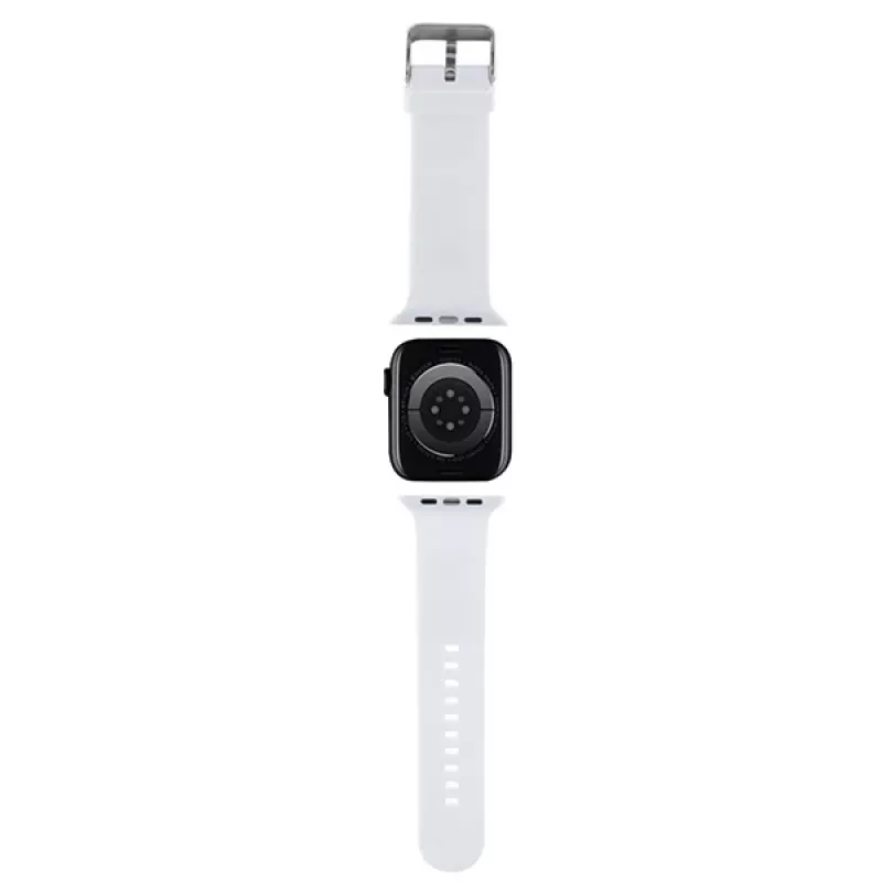 Karl Lagerfeld Bracelete de silicone 3D com cabeça Choupette para Apple Watch 42/44/45/49mm branca