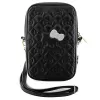 Hello Kitty Quilted Bows Strap - bolsa de ombro para telemóvel (preta)