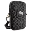 Hello Kitty Quilted Bows Strap - bolsa de ombro para telemóvel (preta)
