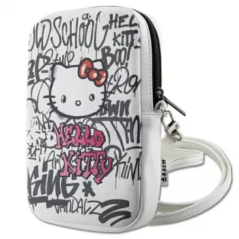 Hello Kitty Bolsa de ombro Graffiti Kitty Head branca