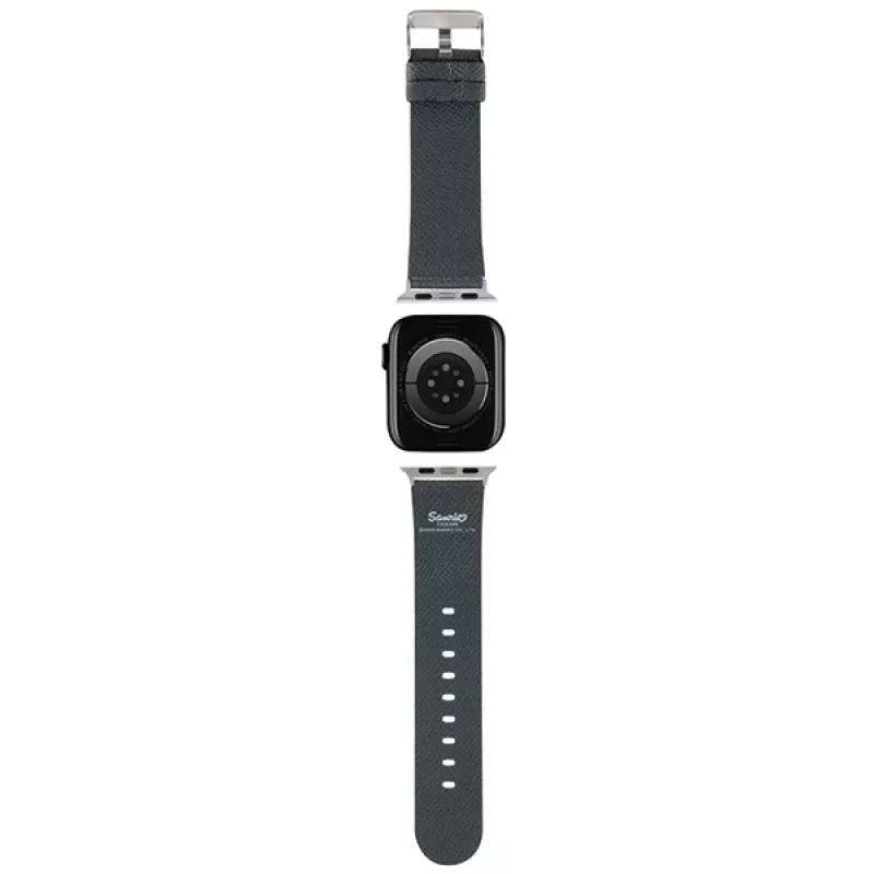 Hello Kitty HKAWMPGKHK Bracelete de silicone preta para Apple Watch 38/40/41mm