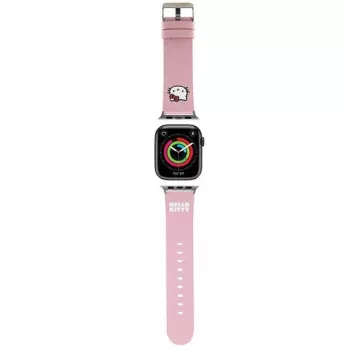 Hello Kitty HKAWMPGKHP Bracelete de silicone rosa para Apple Watch 38/40/41mm