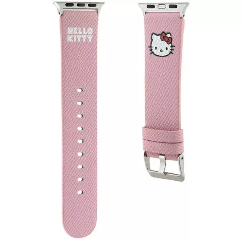 Hello Kitty HKAWMPGKHP Bracelete de silicone rosa para Apple Watch 38/40/41mm