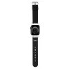 Hello Kitty HKAWMPSAPSK Bracelete para Apple Watch 38/40/41mm preta em silicone com padrão Heads & Bows