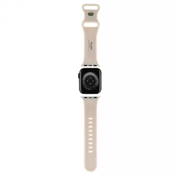 Hello Kitty HKAWMSCHBLE Bracelete em silicone para Apple Watch 38/40/41mm - bege
