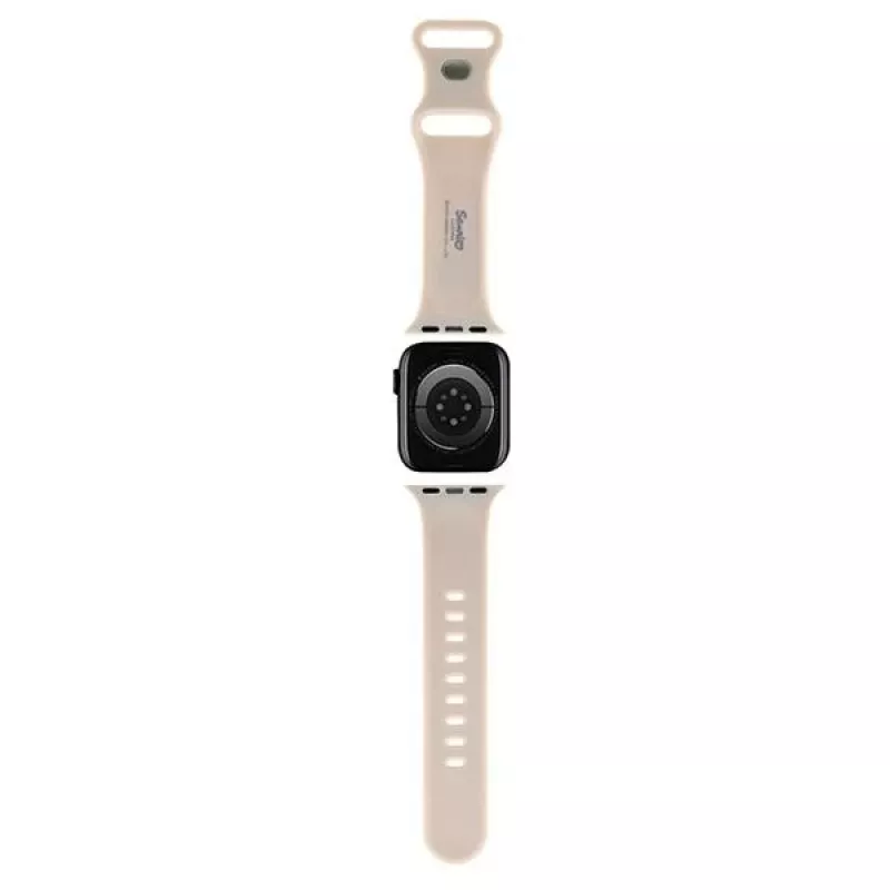 Hello Kitty HKAWMSCHBLE Bracelete em silicone para Apple Watch 38/40/41mm - bege