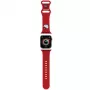 Hello Kitty HKAWMSCHBLR Bracelete para Apple Watch 38/40/41mm vermelha em silicone com Kitty Head