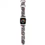 Hello Kitty HKAWMSDGPTE Bracelete para Apple Watch 38/40/41mm bege em silicone Graffiti Tags
