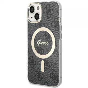 Guess GUHMP15MH4STK Capa rígida para iPhone 15 Plus/14 Plus 6,7 polegadas preta MagSafe 4G