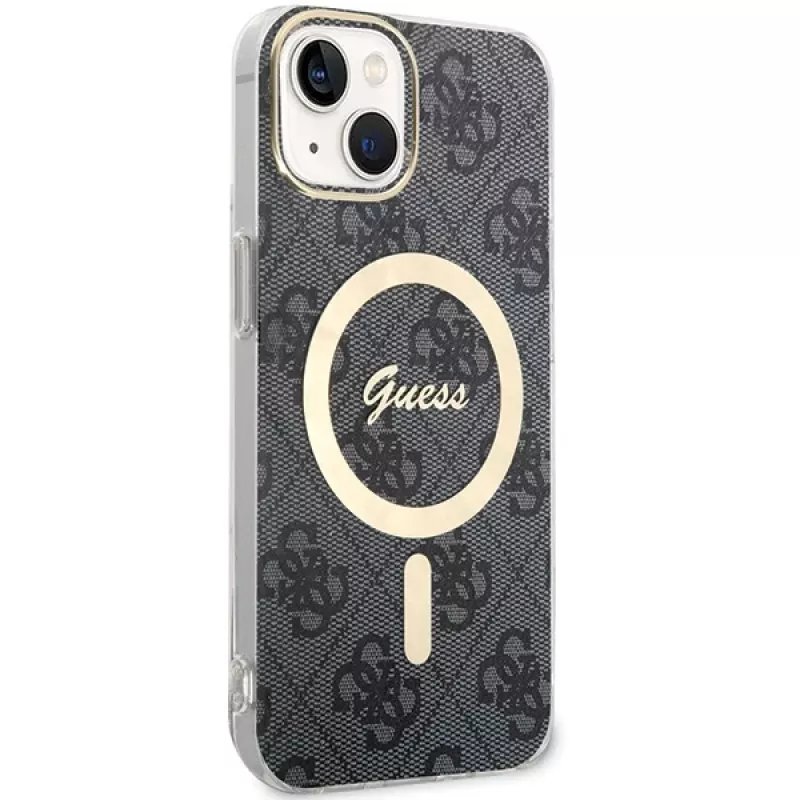 Guess GUHMP15MH4STK Capa rígida para iPhone 15 Plus/14 Plus 6,7 polegadas preta MagSafe 4G