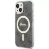 Guess GUHMP15MH4STW Capa rígida IML MagSafe para iPhone 15 Plus / 14 Plus 6,7 polegadas castanha