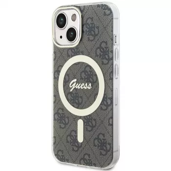 Guess GUHMP15MH4STW Capa rígida IML MagSafe para iPhone 15 Plus / 14 Plus 6,7 polegadas castanha