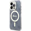 Guess GUHMP15LH4STB Capa rígida para iPhone 15 Pro 6,1 polegadas azul IML 4G MagSafe
