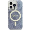 Guess GUHMP15LH4STB Capa rígida para iPhone 15 Pro 6,1 polegadas azul IML 4G MagSafe
