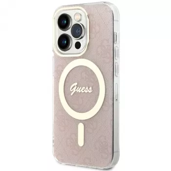 Guess GUHMP15LH4STP Capa rígida para Apple iPhone 15 Pro 6,1 polegadas rosa IML 4G MagSafe