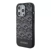 Guess GUHMP15XHGCFSEK Capa rígida preta GCube Stripes MagSafe para iPhone 15 Pro Max 6,7
