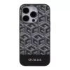 Guess GUHMP15XHGCFSEK Capa rígida preta GCube Stripes MagSafe para iPhone 15 Pro Max 6,7