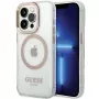 Guess GUHMP15XHTRMD Capa rígida Metal Outline para Apple iPhone 15 Pro Max, dourada, compatível com MagSafe