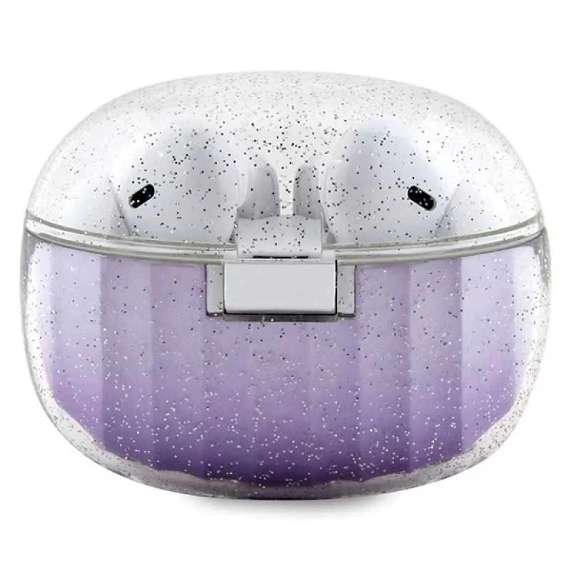 Guess Auscultadores True Wireless Bluetooth Glitter Gradient com estojo de carregamento (lilás)