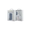 Guess Power bank sem fios 5000mAh azul com logótipo metálico em pele 4G MagSafe 15W
