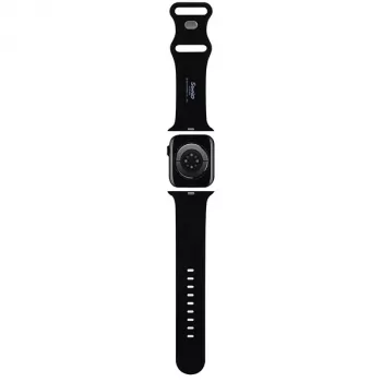 Hello Kitty HKAWLSCHBLK Bracelete em silicone para Apple Watch 42/44/45/49mm preta