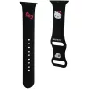 Hello Kitty HKAWLSCHBLK Bracelete em silicone para Apple Watch 42/44/45/49mm preta