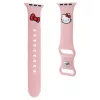 Hello Kitty HKAWLSCHBLP Bracelete em silicone para Apple Watch 42/44/45/49mm rosa