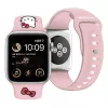 Hello Kitty HKAWLSCHBLP Bracelete em silicone para Apple Watch 42/44/45/49mm rosa