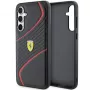 Ferrari FEHCS23FEPTWK Capa rígida Twist com logótipo metálico preta para S23 FE S711