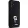 Karl Lagerfeld KLHCS23FEMHKNPK Capa protetora preta em silicone Ikonik Metal Pin para S23 FE S711