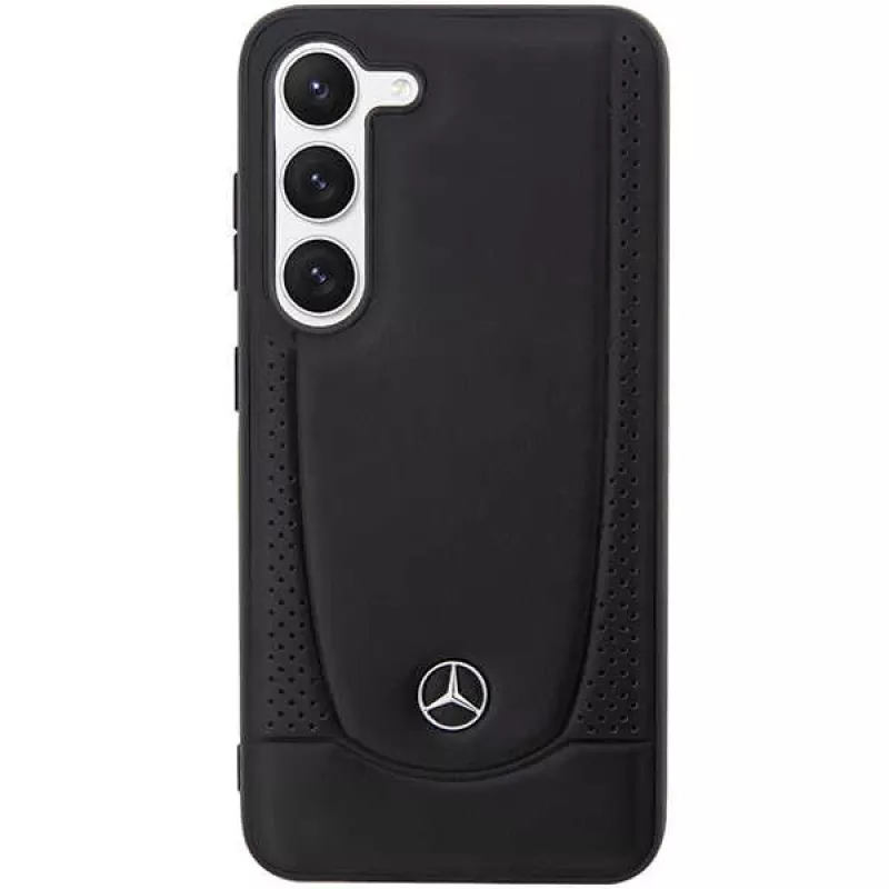 Mercedes-Benz Capa rígida em pele Urban preta para Samsung Galaxy S23 FE