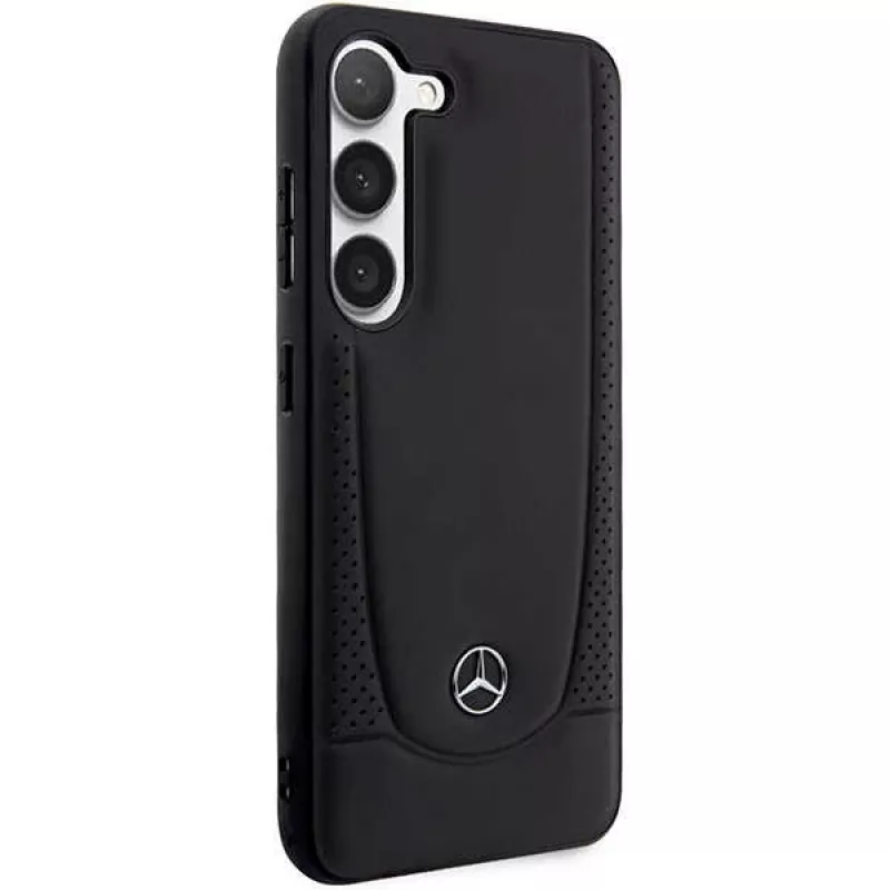 Mercedes-Benz Capa rígida em pele Urban preta para Samsung Galaxy S23 FE