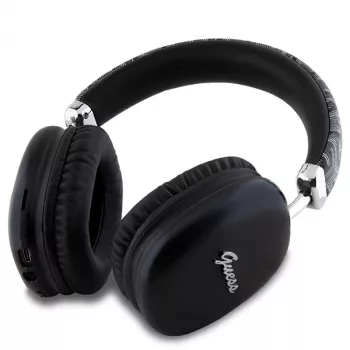 Guess Auscultadores Bluetooth on-ear Gcube Metallic Script Logo pretos